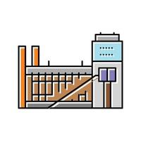 coking plant steel production color icon vector illustration