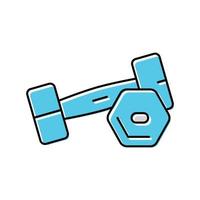 dumbbell fitness sport color icon vector illustration