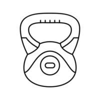 kettlebell fitness sport line icon vector illustration