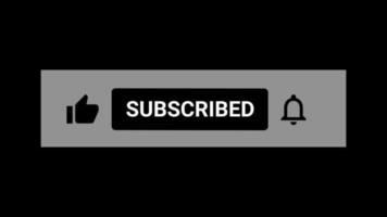 Subscribe Button alpha channel transparent background V8 video