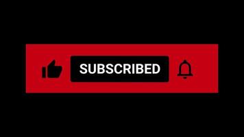 Subscribe Button alpha channel transparent background V1 video