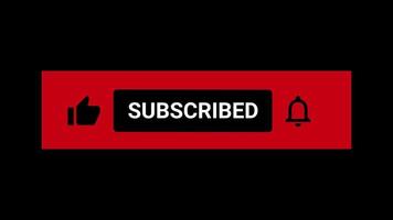 Subscribe Button alpha channel transparent background V1 video