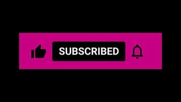 Subscribe Button alpha channel transparent background V2 video