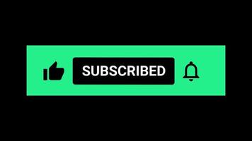 Subscribe Button alpha channel transparent background V5 video