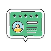 positive testimonial customer color icon vector illustration