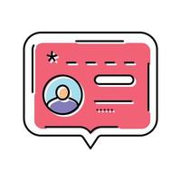 negative testimonial customer color icon vector illustration