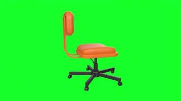 Chair isolated on green screen background video