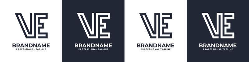 Simple VE Monogram Logo, suitable for any business with VE or EV initial. vector