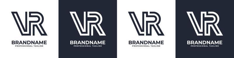 Simple VR Monogram Logo, suitable for any business with VR or RV initial. vector