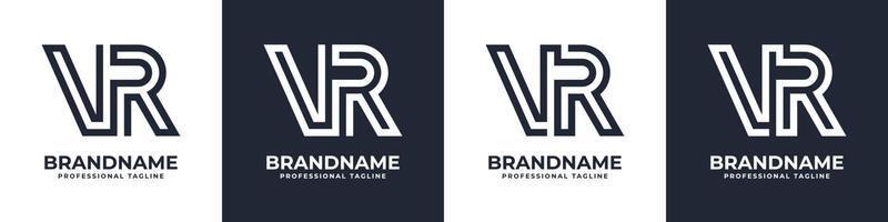 Simple VR Monogram Logo, suitable for any business with VR or RV initial. vector