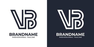 Simple VB Monogram Logo, suitable for any business with VB or BV initial. vector