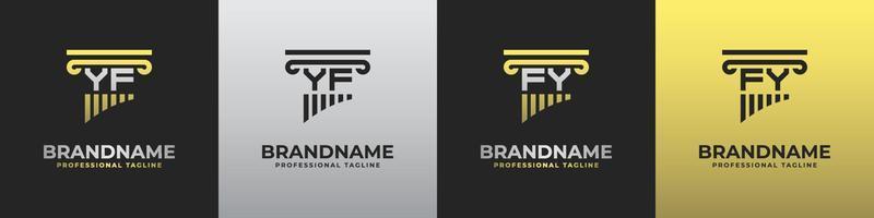 Letter FY or YF Lawyer Logo, suitable for any business related to lawyer with FY or YF initials. vector
