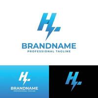 Letter HL Power Logo, suitable for any business with HL or LH initials. vector