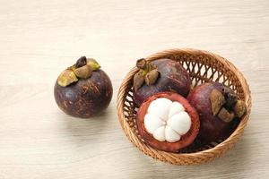 Mangosteen fruit or Buah Manggis photo