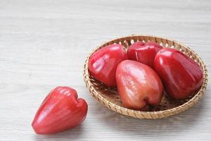 Rose apple or Jambu Air, tropical fruit. photo