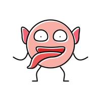 face monster funny color icon vector illustration