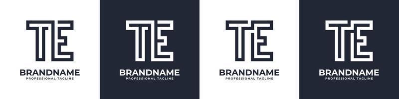 Simple TE Monogram Logo, suitable for any business with TE or ET initial. vector