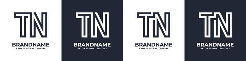 Simple TN Monogram Logo, suitable for any business with TN or NT initial. vector