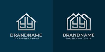 Letter YY Home Logo Set. Suitable for any business related to house, real estate, construction, interior with YY initials. vector