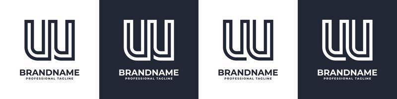 Simple UU Monogram Logo, suitable for any business with UU or U initial. vector