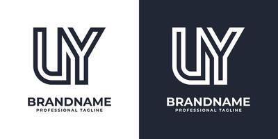 Simple UY Monogram Logo, suitable for any business with UY or YU initial. vector