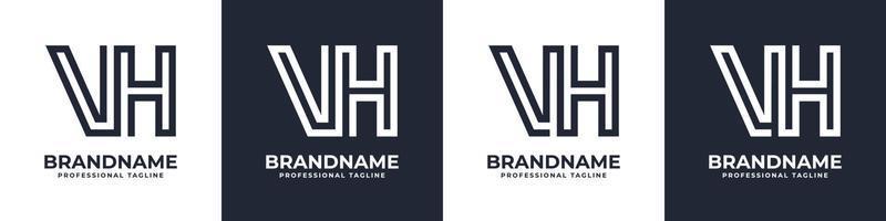 Simple VH Monogram Logo, suitable for any business with VH or HV initial. vector