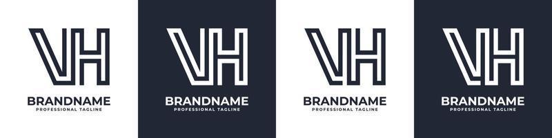 Simple VH Monogram Logo, suitable for any business with VH or HV initial. vector