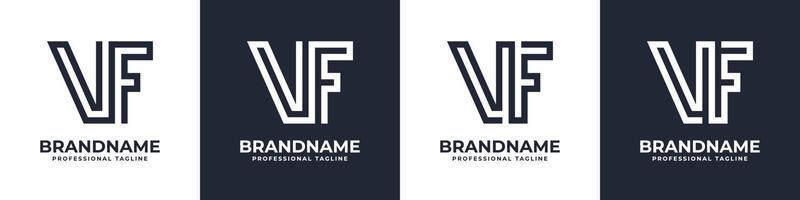 Simple VF Monogram Logo, suitable for any business with VF or FV initial. vector