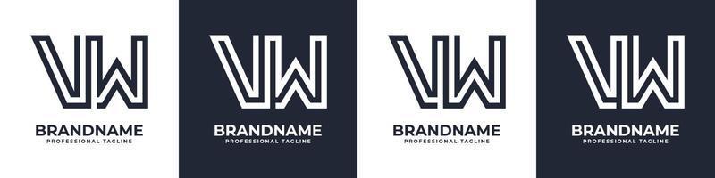 Simple VW Monogram Logo, suitable for any business with VW or WV initial. vector