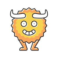 funny monster funny color icon vector illustration