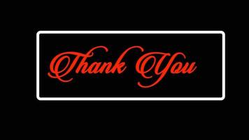 Animated transition rectangle shape with Thank You phrase video