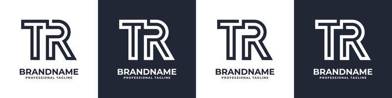 Simple TR Monogram Logo, suitable for any business with TR or RT initial. vector