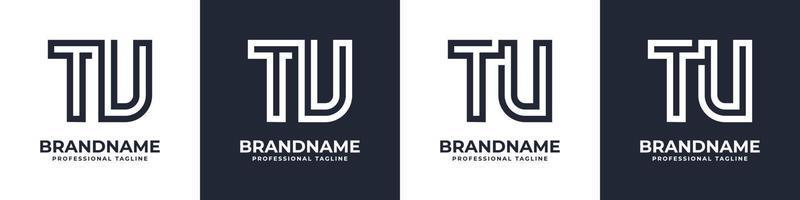 Simple TU Monogram Logo, suitable for any business with TU or UT initial. vector