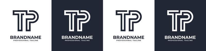 Simple TP Monogram Logo, suitable for any business with TP or PT initial. vector