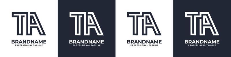 Simple TA Monogram Logo, suitable for any business with TA or AT initial. vector