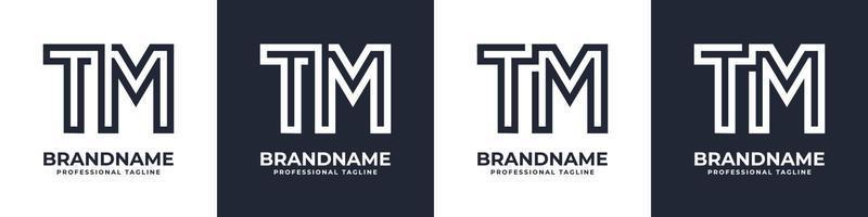 Simple TM Monogram Logo, suitable for any business with TM or MT initial. vector