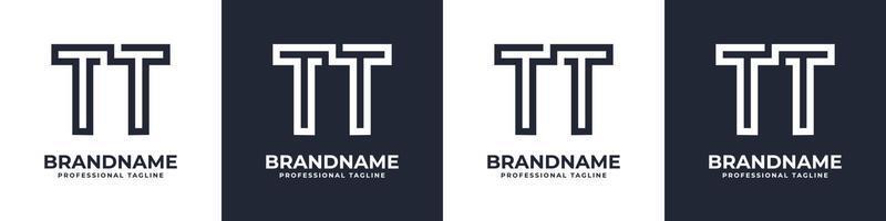 Simple TT Monogram Logo, suitable for any business with T or TT initial. vector
