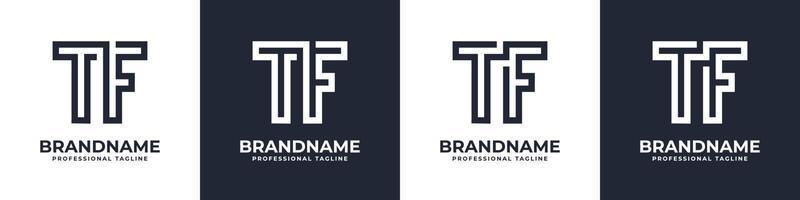 Simple TF Monogram Logo, suitable for any business with TF or FT initial. vector