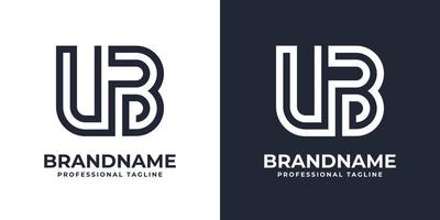 Simple UB Monogram Logo, suitable for any business with UB or BU initial. vector