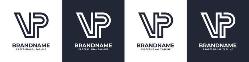 Simple VP Monogram Logo, suitable for any business with VP or PV initial. vector