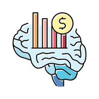 business brain color icon vector illustration