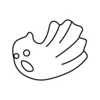 fly ghost line icon vector illustration