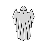 scary ghost color icon vector illustration