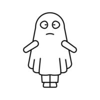 costume ghost line icon vector illustration