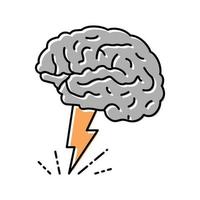 brainstorm brain color icon vector illustration