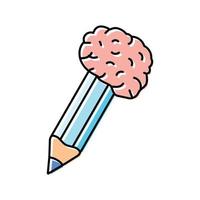 idea brain human color icon vector illustration