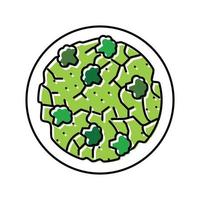 salad broccoli color icon vector illustration