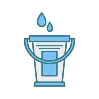 Water Bucket Vector Icon