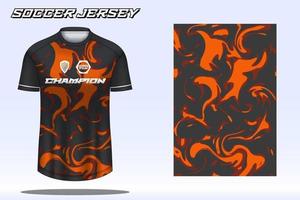 Soccer jersey sport t-shirt design mockup for football club vector