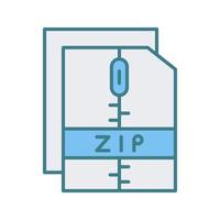 Zip File Vector Icon